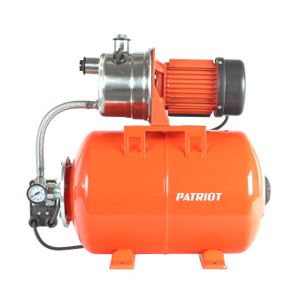 Насосная станция PATRIOT PW 850-24 INOX (насосная часть - нерж. сталь, бак 24л, 850Вт, 3000л/час) 