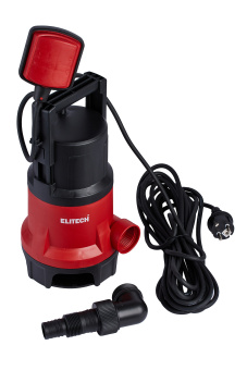 Насос Elitech НПД 400-35П погружной дренажный (400Вт,133л/м,Н=5.5м,гряз/вод(вкл35мм),пластик.корпус)