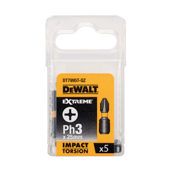 Набор бит DeWalt 5шт. PH3 25мм ударные IMPACT TORSION DT7995T-QZ 
