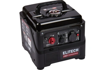 Бензогенератор Elitech HD GIS 1400R (инв,4-т,мак1,2/ном1кВт,т/б-3л,12кг,руч.ст,2USB,1роз230В-16А) 