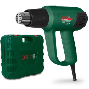 Фен технический DWT HLPP20-600 (2000Вт, 2реж., 350/600°C, 300/500л/мин, 4насадки, 0,63кг)