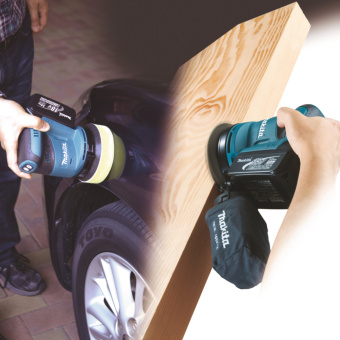 Эксцентр. шлифмашина аккум. Makita DBO180Z (18В,Li-ion,ф125мм,7000\9500\11000об\м,1,7кг,б/акк.,з/у)