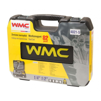 Набор инструмента 1/4"-1/2" 82пр 6-и гр (4-32мм) WMC TOOLS 4821-5