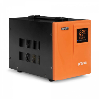 Стабилизатор напряжения DAEWOO DW-TZM1kVA (1000Вт, 140-270В, КПД 95%, Защита от КЗ и помех, 2х220В)