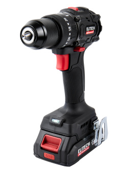 Шуруповерт аккум. Elitech HD CD 20ISL2 (удар.20В,2х2.0Ач,ELP,БЗП13мм,0-500\2000об\м,60Нм,чем) 205722