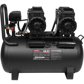 Компрессор TEH TAC50L (420л\мин., 8Атм, безмал., ресивер 50л, медная обмотка, 2 двиг. по 1,5кВт)