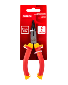Длинногубцы Elitech 120401 диэлектрические, 160мм, 1000В, CrV   207124