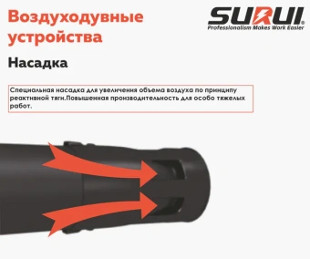 Воздуходув бенз. SURUI EB300 (объем двигателя  27,6куб.см, мощн. 0,8кВт/1,1л.с, 752m3/Н, вес 4,5кг)