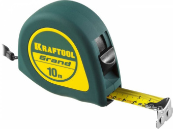 Рулетка KRAFTOOL GRAND обрез. пласт. корпус 10м*25мм 34022-10-25