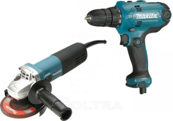 Набор инструмента Makita DK0121 (дрель DF0300+УШМ GA5030) кор 