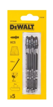 Пилки для лобзика DEWALT дерево HCS TD101DP 5шт. DT2049-QZ