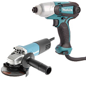 Набор инструмента Makita DK0169 (УШМ 125мм 9555HN + ударный шуруповерт TD0101)