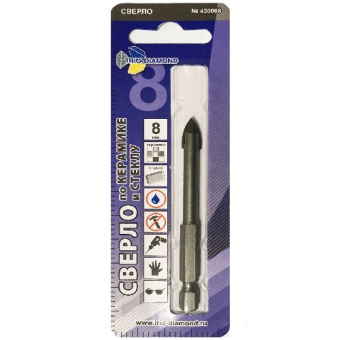 Сверло по керамике и стеклу TRIO DIAMOND 8мм 430008