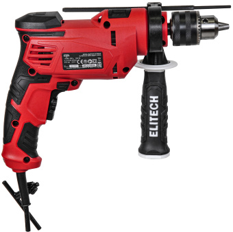 Дрель Elitech ДМ ДУ 060РЭ (уд,650Вт,ЗВП-13мм,0-3100об\м,1.5кг,кор)  (Е2201.019.00)   202417