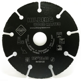 Диск алмазный отрезной TRIO DIAMOND 125*22,23 Hilberg Super Wood 530125
