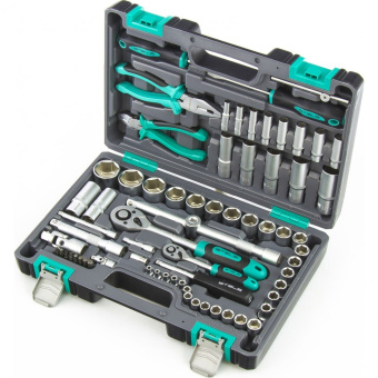 Набор инструментов Stels 1/2", 1/4" CrV пластик.кейс 69 предм 14108