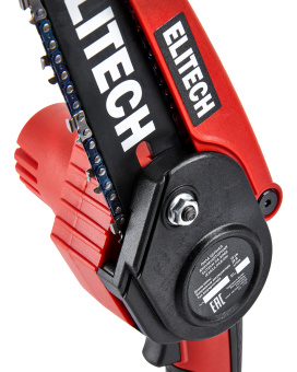 Пила цепная МИНИ аккум. Elitech ДМ ПА 206К (20В,1х20ВLi-ion,шина15см,паз-1.1мм,ЗУ, 0.75кг,рез50мм)