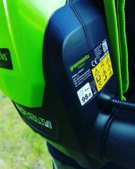 Воздуходув ранцевый аккум. Greenworks GD60BPB (60V, бесщ., без АКБ и ЗУ) 2402307