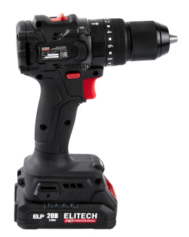 Шуруповерт аккум. Elitech HD CD 20ISL2 (удар.20В,2х2.0Ач,ELP,БЗП13мм,0-500\2000об\м,60Нм,чем) 205722