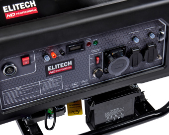 Бензогенератор Elitech HD GES 8000EAW (4-т,мак6.5/ном6.0кВт,230В-27А/12В-8.3А,230В-16А,т/б-25л,90кг