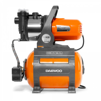 Насосная станция DAEWOO DAS 5500/24 (24л, 1400Вт, 5500л/час, 19,5кг, выс.подачи50м, глуб.всас.8м)
