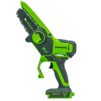Пила цепная мини аккум. Greenworks G24MCS10k2 (24v, 10см, в комплетке c АКБ 2АЧ и ЗУ) 2008207UA