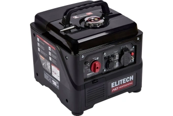Бензогенератор Elitech HD GIS 1400R (инв,4-т,мак1,2/ном1кВт,т/б-3л,12кг,руч.ст,2USB,1роз230В-16А) 