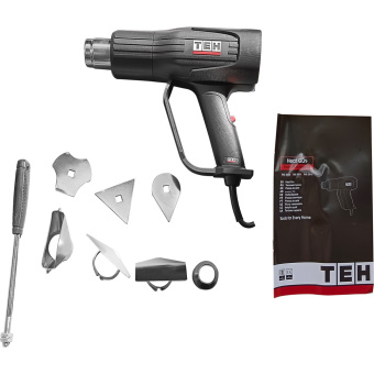 Фен TEH THG2010 (2000Вт, регул. темп.нагр. воздуха от 50 до 600°C, 2скор., кейс, 4насадки)