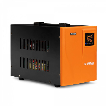 Стабилизатор напряжения DAEWOO DW-TZM2kVA (2000Вт, 140-270В, КПД 95%, Защита от КЗ и помех, 2х220В)