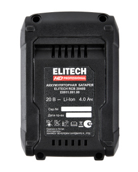 Аккумулятор Elitech RCB 2040S(ELP,20В,4.0Ач,Slider,HD Professional)(E0911.091.00) 205871