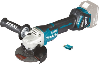 УШМ Makita DGA 518 ZU (125мм, 18В, 3000-8500об/м, 2,6кг, без АКК и ЗУ, AWS, Bluetooth модуль) 