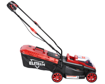 Газонокосилка аккум. Elitech ГА 2032БТК (20В,4Ач и ЗУ,Li-ion,32см,2реж,3 ур,25-65мм,28л,з/у,8,2кг)