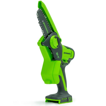 Пила цепная мини аккум. Greenworks G24MCS10k2 (24v, 10см, в комплетке c АКБ 2АЧ и ЗУ) 2008207UA
