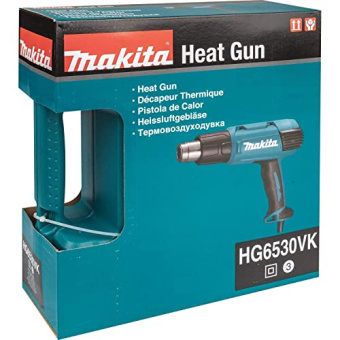 Фен Makita HG 6530VK (2000Вт,280-550л\м, 50\650 грС,чем,0.6кг,4 насадки)