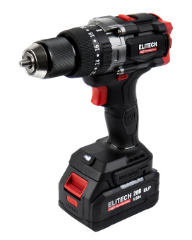Шуруповерт аккум. Elitech HD CD 20 BL2 (удар.20В,1х4.0Ач,ELP,БЗП-13мм,0-550\1600об\м,130Нм,1,4кг)