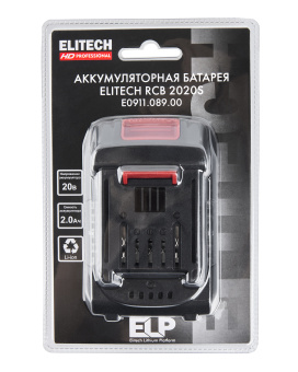 Аккумулятор Elitech RCB 2020S ( ELP,20В,2.0Ач,Slider,HD Professional)(E0911.089.00) 205869
