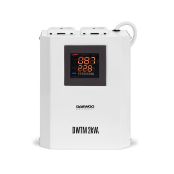 Стабилизатор напряжения DAEWOO DW-TM2kVA (2000Вт, 140-270В, КПД 95%, 2х220В)