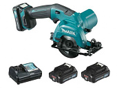 Пила циркулярная аккум.Makita HS 301 DWAE(10.8В,2х2АчLi-ion(слайдер),1500об\м,диск-ф85мм,рез-25.5мм,