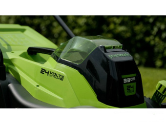 Газонокосилка аккум. Greenworks GD24LM33 (24V, бесщет, 33см, без АКБ и ЗУ) 2516107