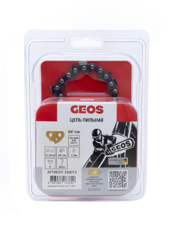 Цепь пильная GEOS 63LC 57 (16", 3/8" Low, 1,3мм, 57зв, долото)  260013