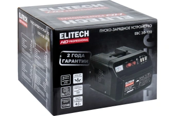 Устройство пуско-зарядн. Elitech EBC 30/120 (12/24В,0.8/3.6кВт,12/20А,ак20-400Ач,120А,13.5кг) 206811