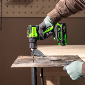 Дрель-шуруповерт аккум. Greenworks DD560(24V.б/щет,30/60 Нм,13мм,Anti-kickback.1х4Ач,ЗУ,ко3708407CUB