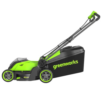 Газонокосилка аккум. Greenworks GD40LM411 (40V, 41см, 1*АКБ 4Ач и ЗУ) 2521007UB