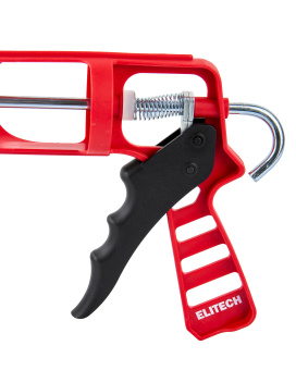 Пистолет для герметика ELITECH 710101 скелетный. Функция Антикапля. Усилие 90кг 207207