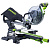 Торцовочная пила Greenworks GD24MS216 б/щ, 4800 об/мин,216x30мм,рез 65х310мм,с 1хАКБ 8Ач  1501707UH