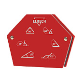 Магнитный уголок Elitech 0606.017400 усилие(max)=11.5кг,углы=30/45/60/75/90/135, 1шт.  195309