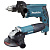 Набор инструмента Makita DK0123 (дрель уд HP1630+УШМ GA5030) кор 