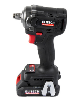 Гайковерт Elitech HD CW2004SL (ударн.,20В,2х2.0Ач,ELP,0-2400у\м,410Нм,кв 1\2",2.1кг,ч,М10-М20,чем)