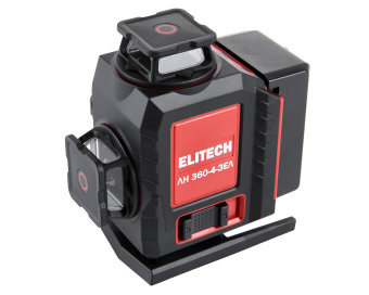 Нивелир Elitech ЛН 360-4-ЗЕЛ (зел.,25м,гор.2х360°/верт.2х360°,±0.4мм/м,1/4",0.4кг,сумка,пульт,акк,ЗУ