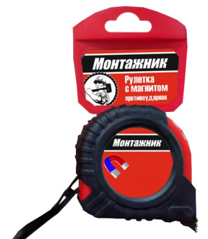 Рулетка с магнитом 3м*19мм Монтажник  601319